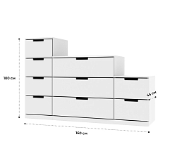 Изображение товара Комод Нордли 42 white ИКЕА (IKEA) на сайте adeta.ru