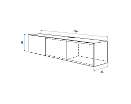 Изображение товара Тумба под телевизор Беста 14 white ИКЕА (IKEA)  на сайте adeta.ru